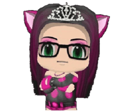 Kitten Crowned in Pink sticker #10058909