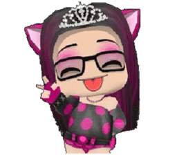Kitten Crowned in Pink sticker #10058911