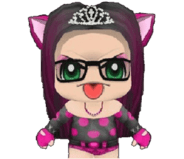 Kitten Crowned in Pink sticker #10058912