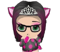 Kitten Crowned in Pink sticker #10058915