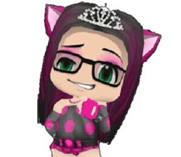 Kitten Crowned in Pink sticker #10058917