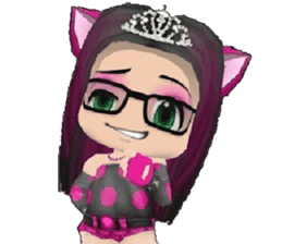 Kitten Crowned in Pink sticker #10058917