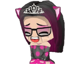 Kitten Crowned in Pink sticker #10058918