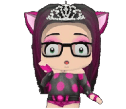 Kitten Crowned in Pink sticker #10058919