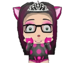Kitten Crowned in Pink sticker #10058920
