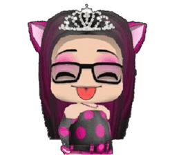 Kitten Crowned in Pink sticker #10058922
