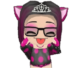 Kitten Crowned in Pink sticker #10058923