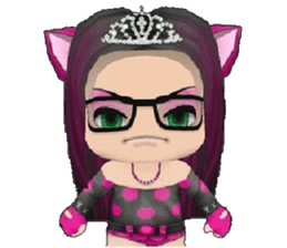 Kitten Crowned in Pink sticker #10058924