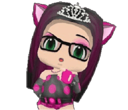 Kitten Crowned in Pink sticker #10058925