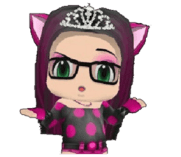 Kitten Crowned in Pink sticker #10058926