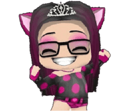 Kitten Crowned in Pink sticker #10058927