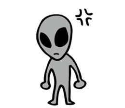 Cheerful aliens sticker #10059195