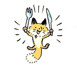 three foxes! 2 sticker #10061172