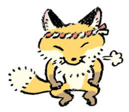 three foxes! 2 sticker #10061176