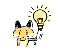 three foxes! 2 sticker #10061181