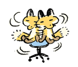 three foxes! 2 sticker #10061182