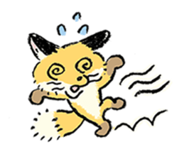 three foxes! 2 sticker #10061183