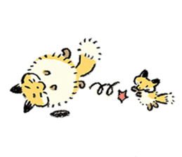 three foxes! 2 sticker #10061193