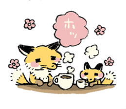 three foxes! 2 sticker #10061195