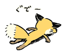 three foxes! 2 sticker #10061206