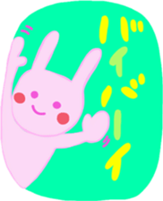 Rabbit stamp cute sticker by Ohanamatope sticker #10061332
