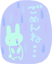 Rabbit stamp cute sticker by Ohanamatope sticker #10061335