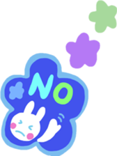 Rabbit stamp cute sticker by Ohanamatope sticker #10061337