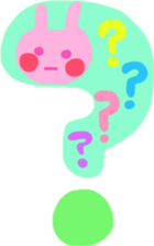 Rabbit stamp cute sticker by Ohanamatope sticker #10061339