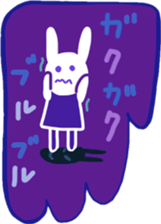 Rabbit stamp cute sticker by Ohanamatope sticker #10061344