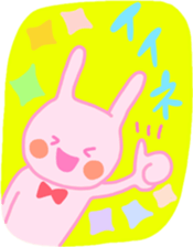 Rabbit stamp cute sticker by Ohanamatope sticker #10061346