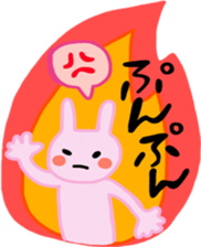 Rabbit stamp cute sticker by Ohanamatope sticker #10061351