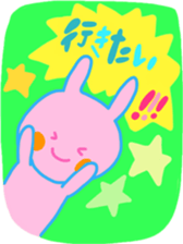 Rabbit stamp cute sticker by Ohanamatope sticker #10061353