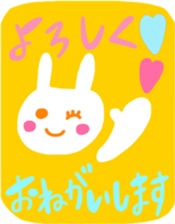 Rabbit stamp cute sticker by Ohanamatope sticker #10061365