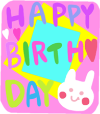 Rabbit stamp cute sticker by Ohanamatope sticker #10061367