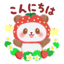 Strawberry panda sticker #10062289