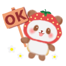 Strawberry panda sticker #10062292