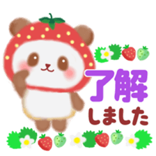 Strawberry panda sticker #10062296