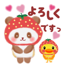 Strawberry panda sticker #10062297