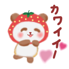 Strawberry panda sticker #10062300