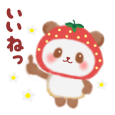 Strawberry panda sticker #10062302