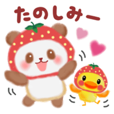 Strawberry panda sticker #10062305