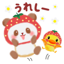 Strawberry panda sticker #10062306