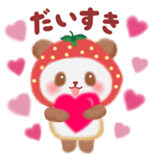 Strawberry panda sticker #10062307