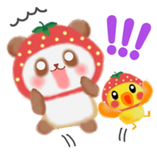 Strawberry panda sticker #10062308