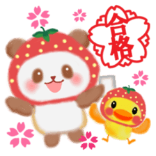 Strawberry panda sticker #10062312