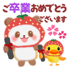 Strawberry panda sticker #10062313