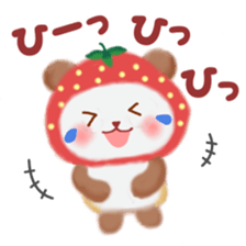 Strawberry panda sticker #10062317