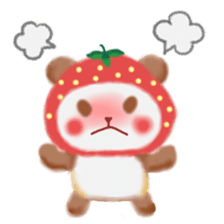 Strawberry panda sticker #10062318