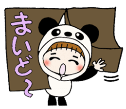 Hawaiian Girl ocyame costume Hen 3 sticker #10062850