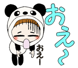 Hawaiian Girl ocyame costume Hen 3 sticker #10062853